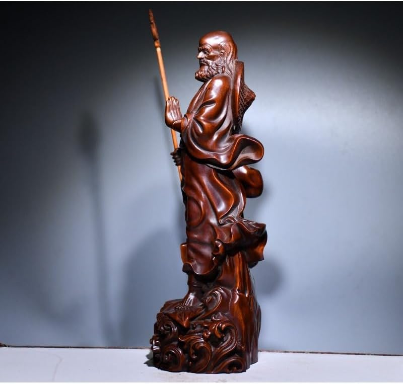 Handcrafted Boxwood Celestial Being Statue Decor