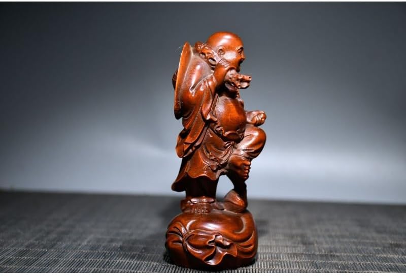 LimpaC Collection Boxwood Maitreya Buddha Statues Handmade Decor