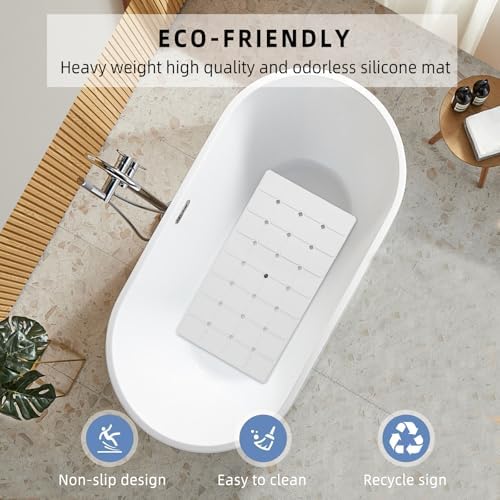 MeimeiDe Silicone Bathtub Mat 15 x 28 Non-Slip