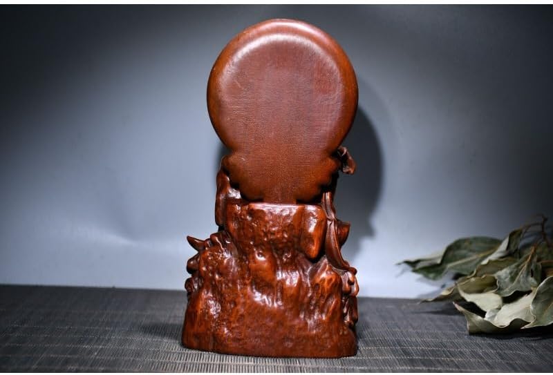 LimpaC Handmade Boxwood Guanyin Statue with Sea Wave Design