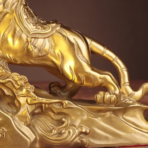 Usoway Copper Tiger Statue Office Home Decor Accents