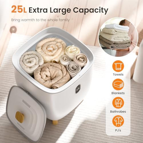 Electactic 25L Towel Warmer with 2 Modes and LCD Screen