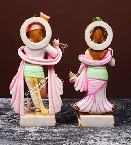 Radha Krishna Statue 10 Inch Marble Figurine