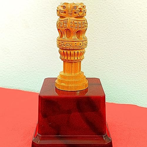 Wooden Ashoka Pillar 3 Inch with Stand 5 Inch