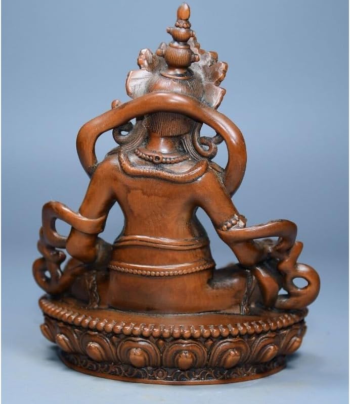 Handcrafted Boxwood Wealth God Statue for Home Decor