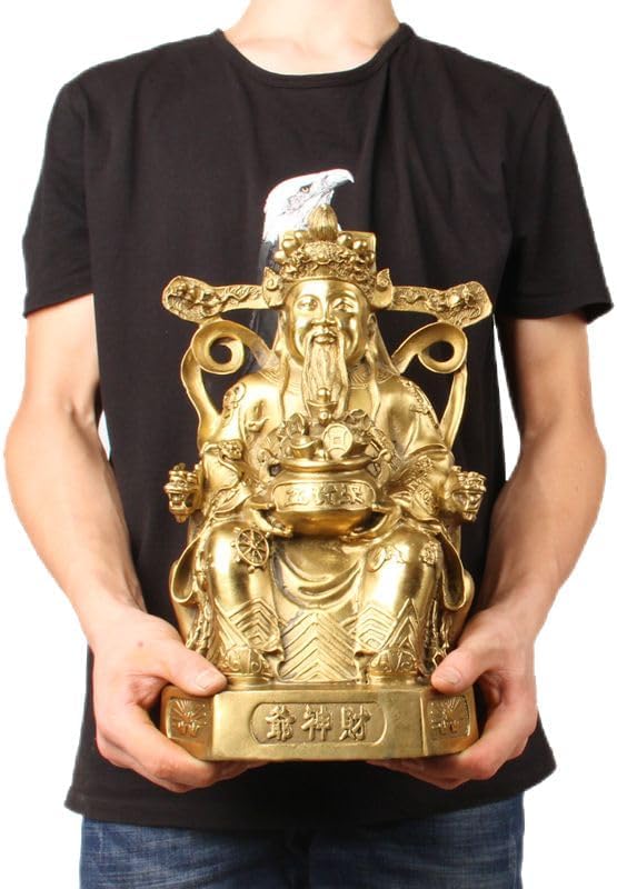 Usoway Traditional Chinese Wealth God Statue Decor Item