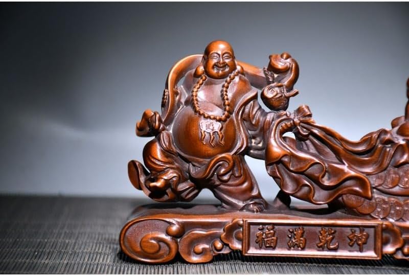 Handmade Boxwood Buddha Statues Decor Collection