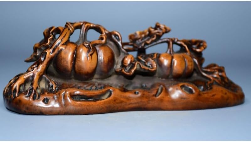 LimpaC Handcrafted Boxwood Pumpkin Branch Statue