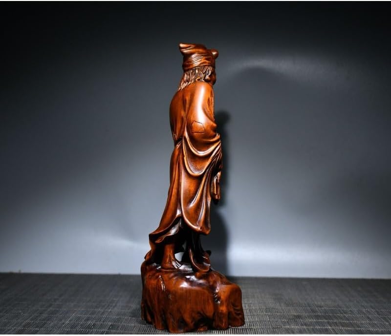 LimpaC Handmade Boxwood Buddha Statue Decor