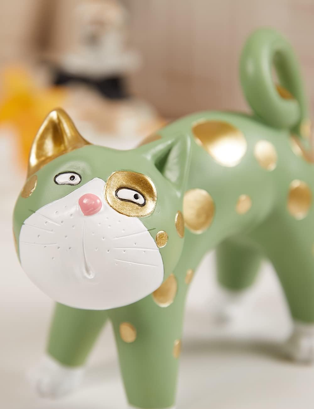 SEINHIJO Cat Figurine Sculpture Polyresin Statue Decor