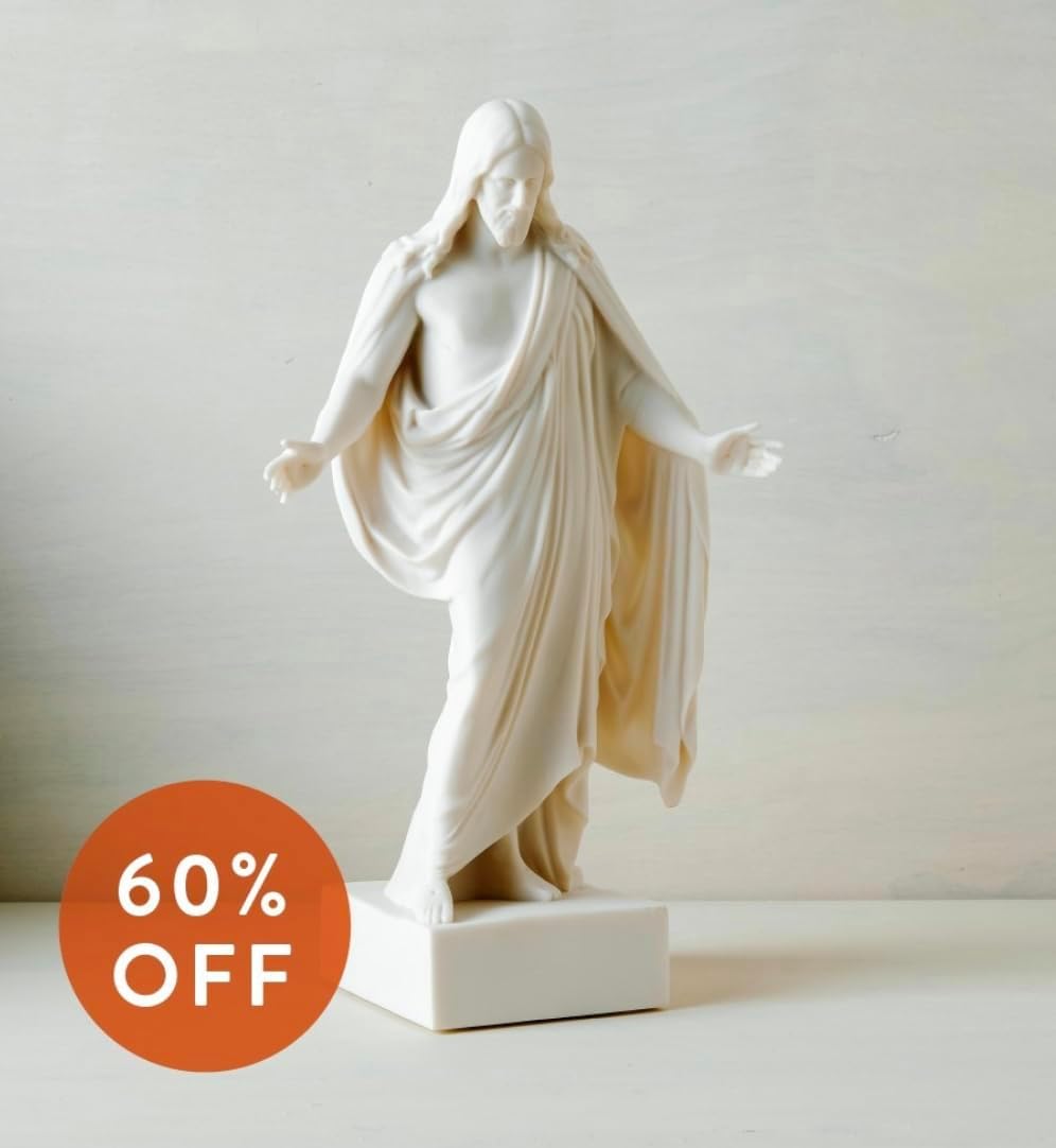 One Moment In Time Christus Statue White Cultured Marble Handmade