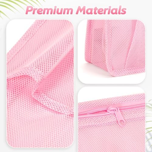 Famichan Mesh Shower Caddy Portable Pink