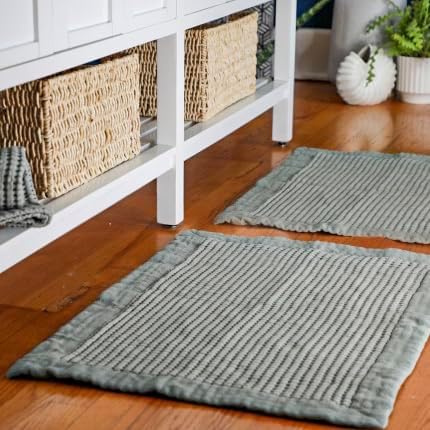 GILDEN TREE Sage Grey Cotton Bath Mat