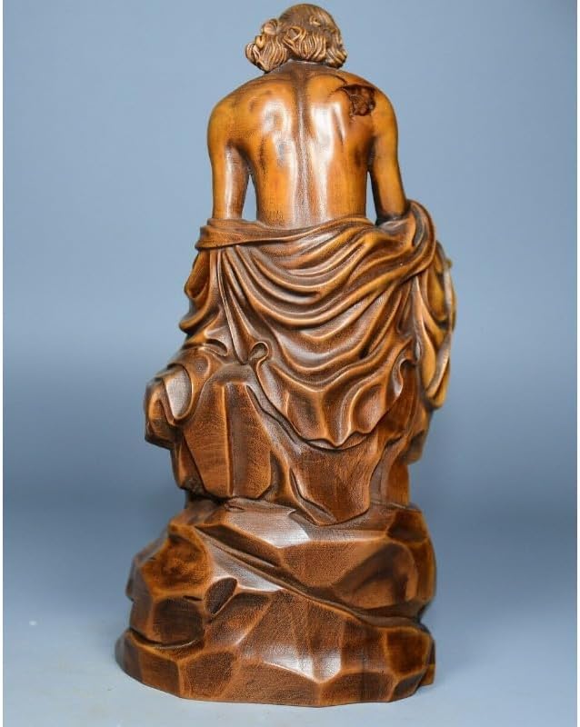 LimpaC Collection Mini Boxwood Luohan Statue 1