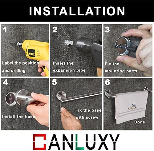 CANLUXY Stainless Steel Towel Bar 1575 Inch Wall Mounted
