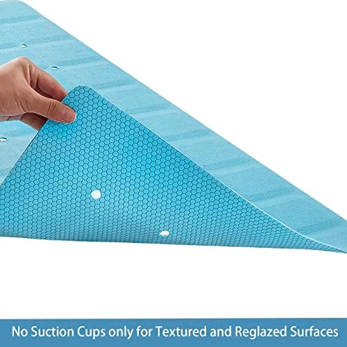 Webos Foldable Silicone Bathtub Mat - Jumbo 358 x 177 Blue