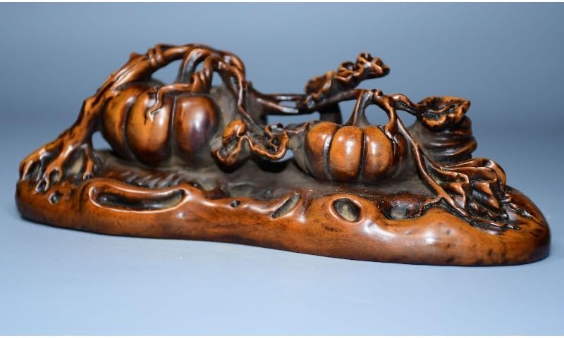 LimpaC Handcrafted Boxwood Pumpkin Branch Statue