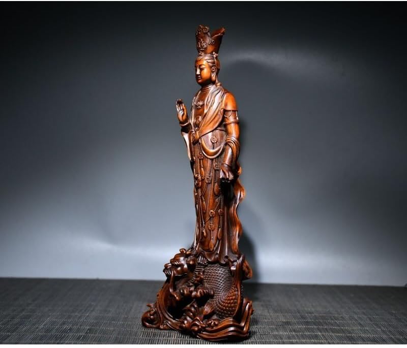 LimpaC Handcrafted Boxwood Guanyin Statue