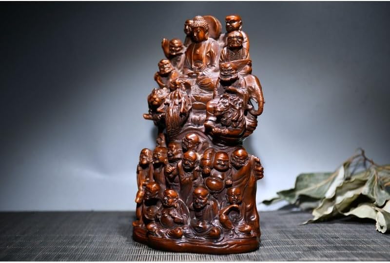 LimpaC Collection Boxwood 18 Arhats Buddha Statue