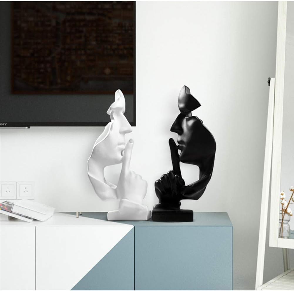 NEWQZ Creative Abstract Man Statue Sculptures Black