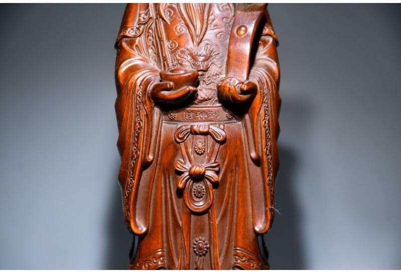 LimpaC Handcrafted Boxwood Wealth God Statue