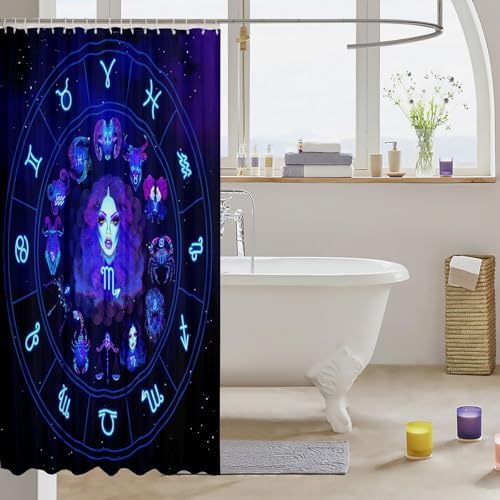 Virgo Bath Curtain Set 72x72 12 Constellations