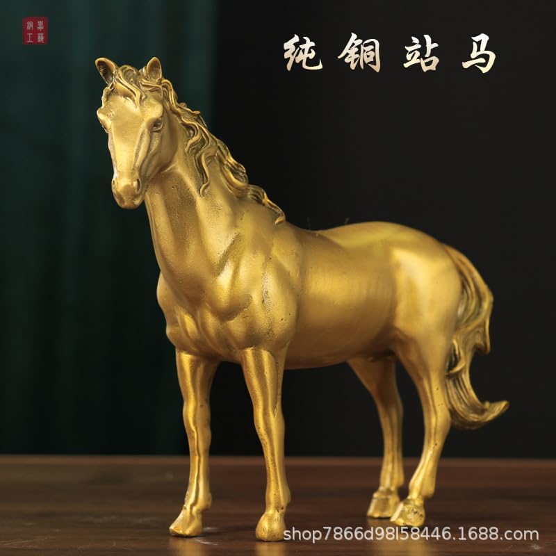 Usoway Brass Horse Statue for Home Decor