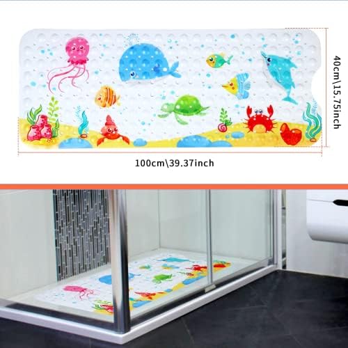 Secopad Baby Bath Mat with Suction Cups and Drain Holes