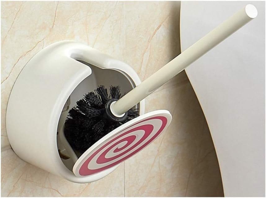 Toilet Brush Holder with Donut Design Yellow