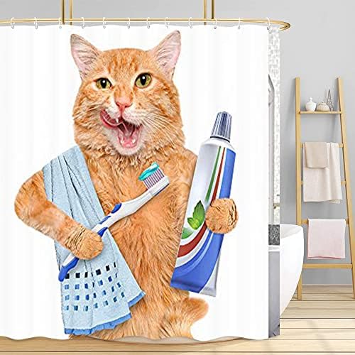 NYMB Funny Animals Kids Shower Curtain Set