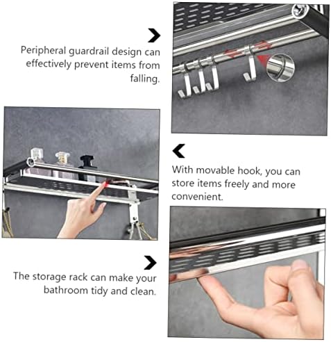 Cabilock Stainless Steel Storage Rack Over Toilet No Drilling 1