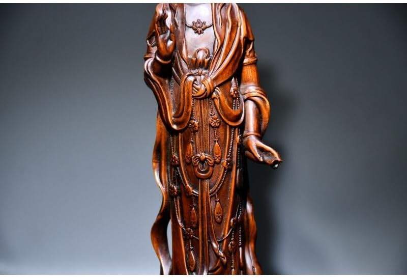 LimpaC Handcrafted Boxwood Guanyin Statue