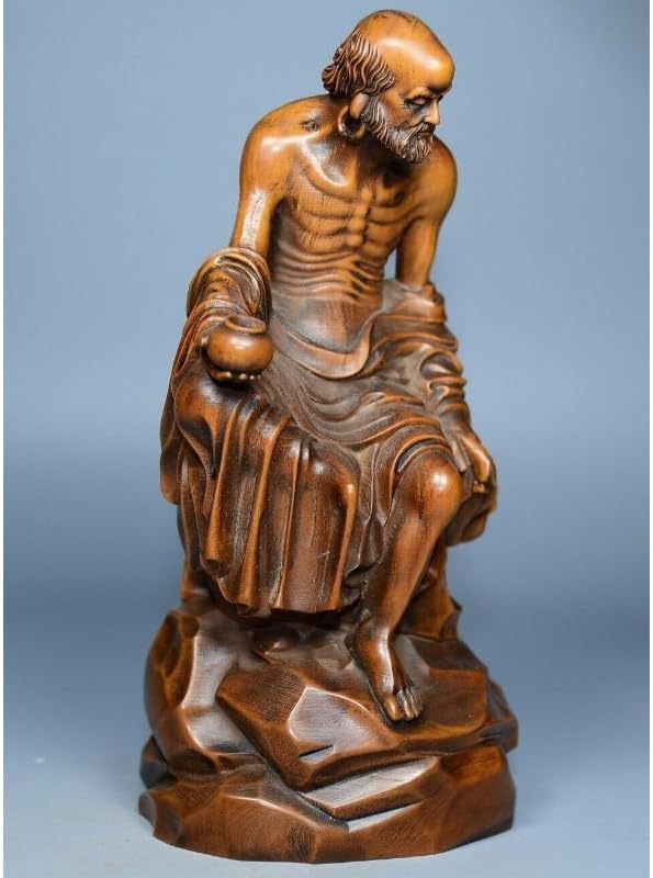 LimpaC Collection Mini Boxwood Luohan Statue 1