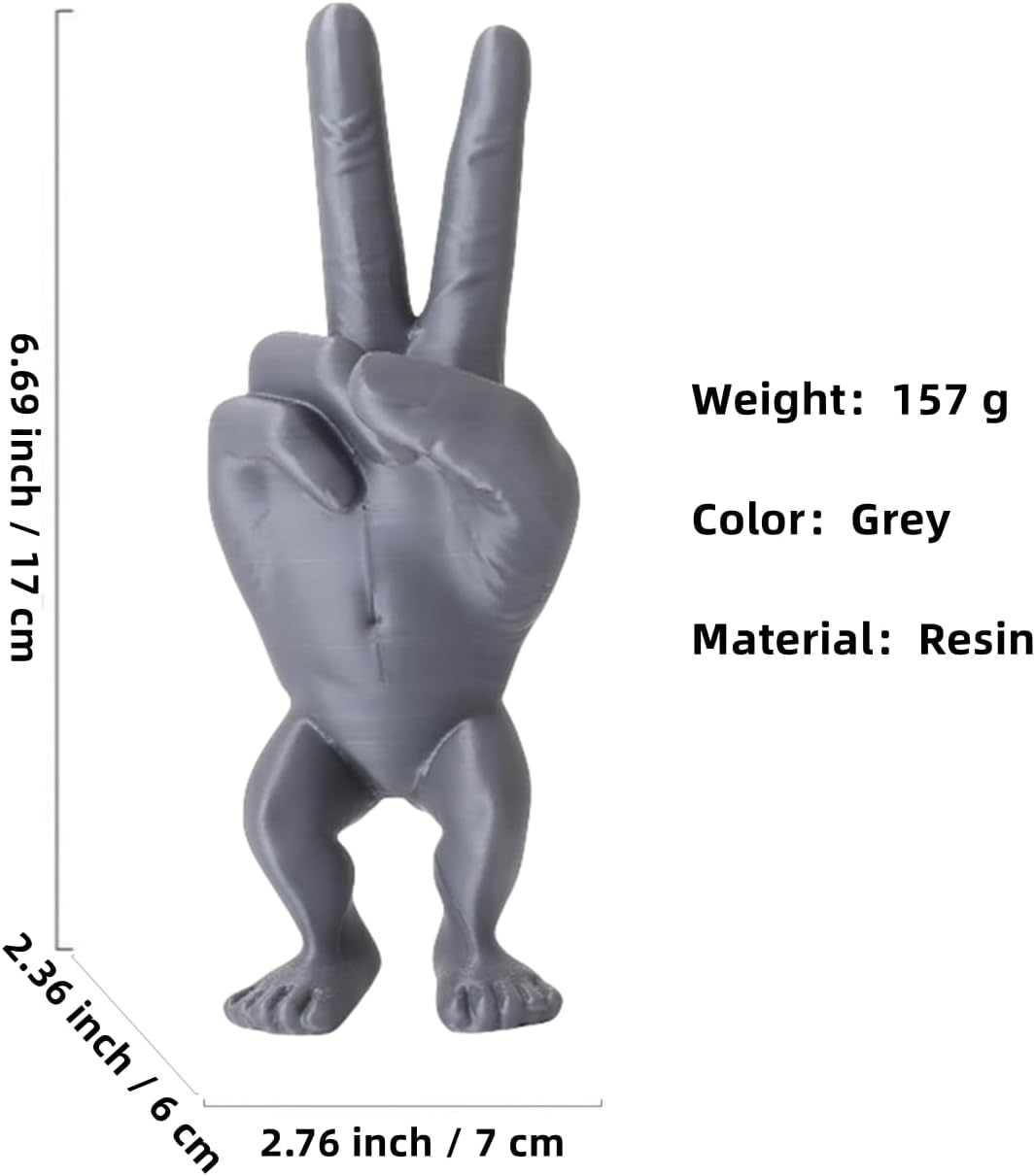 JTMY Scissor Hand Finger Statue 3D Resin Decor 1