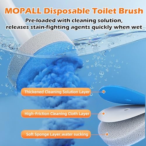 MOPALL 30 Count Toilet Brush Refills for Deep Cleaning