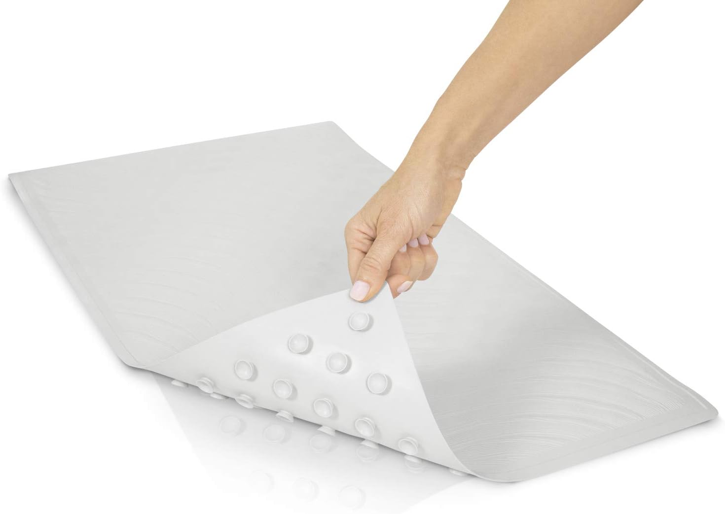 Vive Non-Slip Bath Mat with Suction Cups - 28 x 16 XL