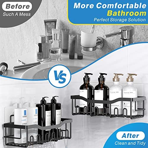 EUDELE 2 Pack Shower Caddy Organizer No Drilling