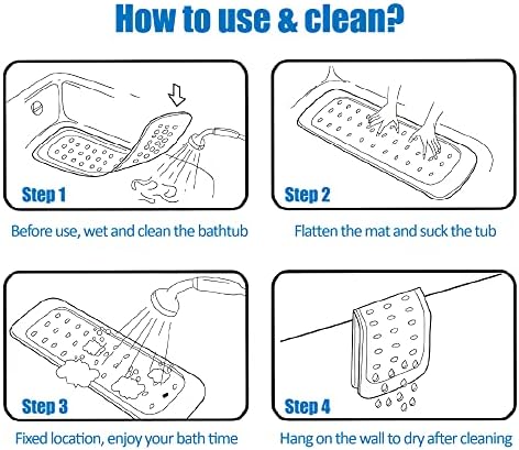 MOLFUJ Non-Slip Bathtub Mat with Suction Cups