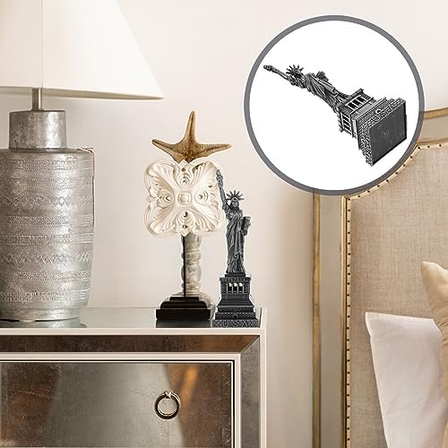 Gray Metal Statue Figurine New York City Landmark Decor