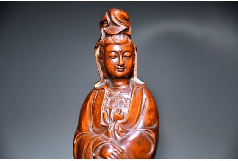 Handcrafted Guanyin Kwan-yin Statue with Prayer Pearls