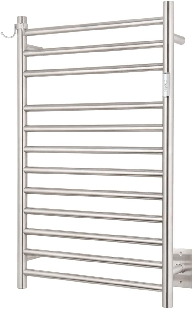 NORTTA Wall Mounted Towel Warmer 12 Bars with Plug-in and Hardwired Options