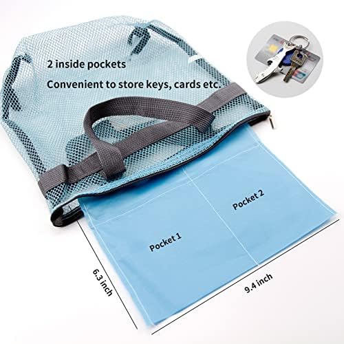 TOPASION Mesh Shower Caddy Bag for Travel and Gym
