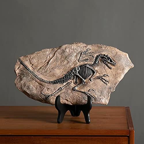 FUNSXBUG Resin Velociraptor Skeleton Statue