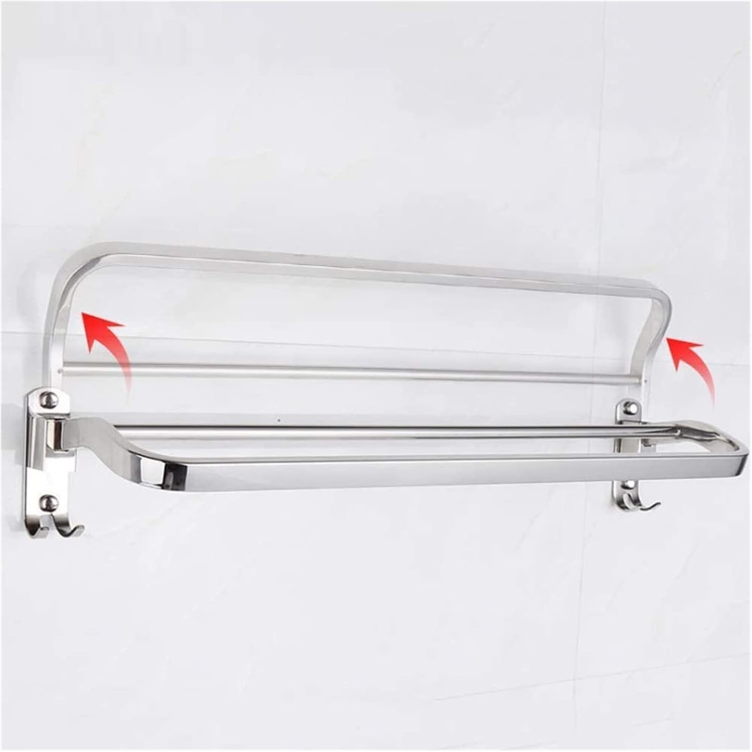 ALDEPO Towel Rail Shelf - 50Cm Wall Mounted Stainless Steel Towel Rack