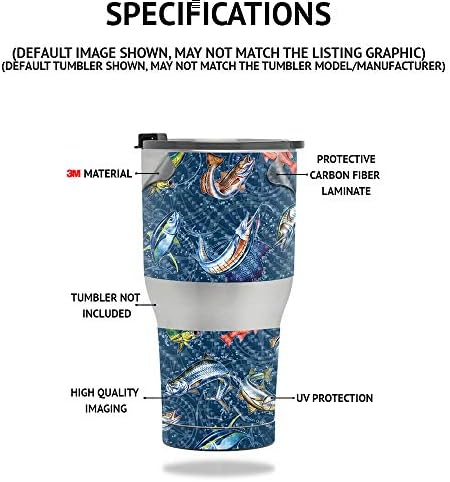 MightySkins Carbon Fiber Skin for Stanley The Quencher H20 30 Oz Tumbler