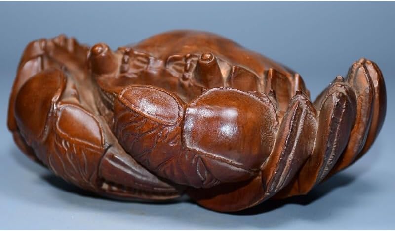 Lovable Mother Crab Statue - Handcrafted Boxwood Decor