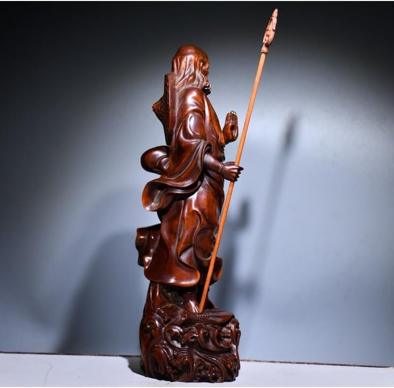 Handcrafted Boxwood Celestial Being Statue Decor