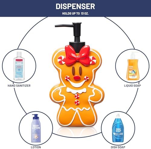 Jay Franco Disney Minnie Mouse Lotion Pump - Gingerbread Style