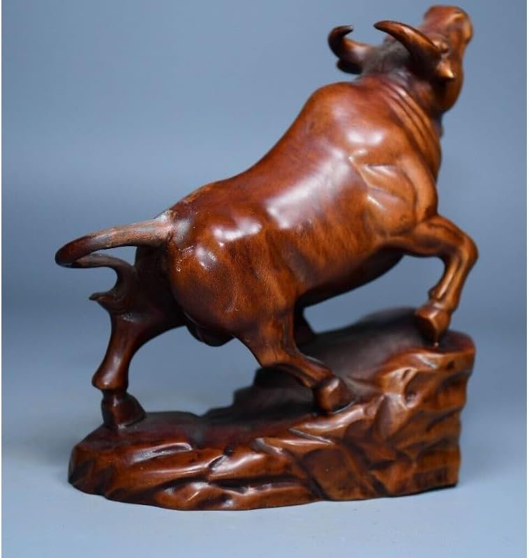 LimpaC Collection Boxwood 12 Zodiac Ox Statues Handcrafted
