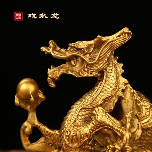 Usoway Large Pure Brass Dragon Ornament